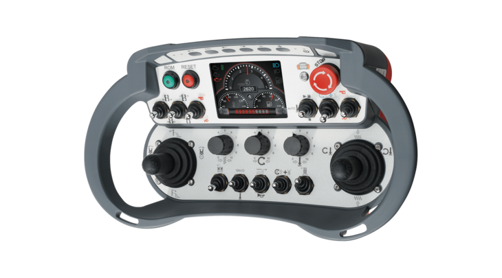 Foto des T6 Joystickgeräts, das sein kompaktes Design und die Bedienelemente für vielseitige Steuerungsanwendungen hervorhebt.