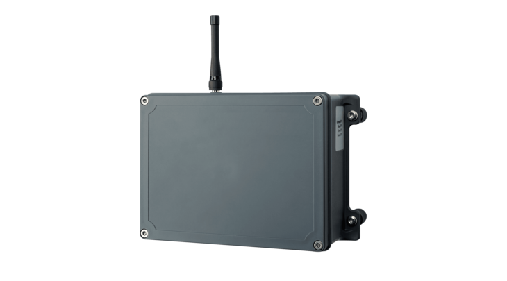 Photo of the receiver housing R5, highlighting its robust design and optimized construction for use in industrial remote control systems.