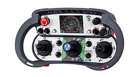 Foto des T6 Joystickgeräts, das sein kompaktes Design und die Bedienelemente für vielseitige Steuerungsanwendungen hervorhebt.