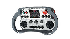 Foto des T6 Joystickgeräts, das sein kompaktes Design und die Bedienelemente für vielseitige Steuerungsanwendungen hervorhebt.