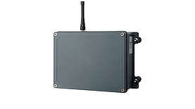 Photo of the receiver housing R5, highlighting its robust design and optimized construction for use in industrial remote control systems.