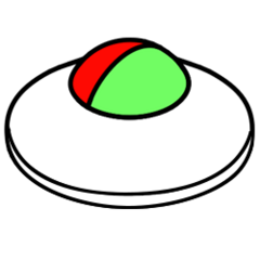 Icon for LED feedback in various colors, showing LEDs in standard colors for visual signals and status indicators.