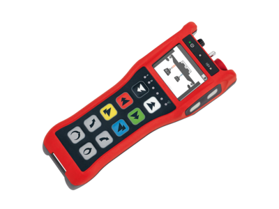 Tastengerät TGE-210 Tastengerät TGE-210 mit 14 individuell beschriftbaren Tasten, optionalem 2.8“ Farbgrafikdisplay, RGB-LEDs, Kippschalter und Drehschalter.